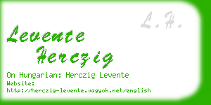 levente herczig business card